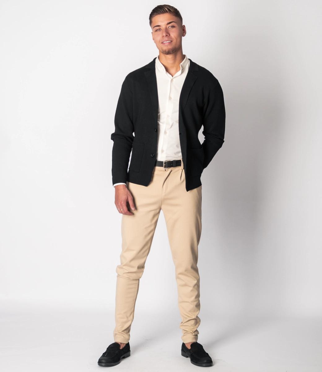 Zumo Slim Fit Pants VALERIO-PM-LONG Sand